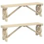 Gartenbänke 2 Einheiten aus massivem Tannenholz von , Gartenstühle - Ref: Foro24-3207135, Preis: 203,13 €, Rabatt: %
