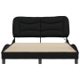Bed frame with LED lights black fabric 140x200 cm by , Beds and slatted bases - Ref: Foro24-3213706, Price: 225,60 €, Discoun...