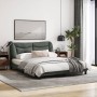 Bed frame with LED lights dark gray fabric 160x200 cm by , Beds and slatted bases - Ref: Foro24-3213712, Price: 265,14 €, Dis...