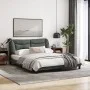 Bed frame with LED lights dark gray fabric 160x200 cm by , Beds and slatted bases - Ref: Foro24-3213712, Price: 264,66 €, Dis...