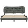 Bed frame with LED lights dark gray fabric 160x200 cm by , Beds and slatted bases - Ref: Foro24-3213712, Price: 265,14 €, Dis...