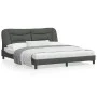 Bed frame with LED lights dark gray fabric 180x200 cm by , Beds and slatted bases - Ref: Foro24-3213719, Price: 270,30 €, Dis...
