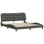 Bed frame with LED lights dark gray fabric 180x200 cm by , Beds and slatted bases - Ref: Foro24-3213719, Price: 270,30 €, Dis...