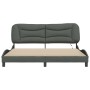 Bed frame with LED lights dark gray fabric 180x200 cm by , Beds and slatted bases - Ref: Foro24-3213719, Price: 268,56 €, Dis...