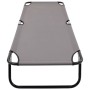 Tumbona plegable acero gris de vidaXL, Tumbonas - Ref: Foro24-47757, Precio: 73,45 €, Descuento: %