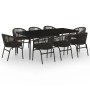 Garden dining set 9 pieces black by , Garden sets - Ref: Foro24-3099244, Price: 1,00 €, Discount: %