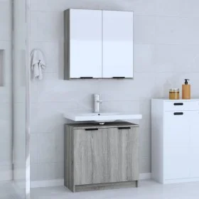 2-teiliges Badmöbel-Set aus Sonoma-grauem Holzwerkstoff von , Badezimmermöbel - Ref: Foro24-3115866, Preis: 113,67 €, Rabatt: %