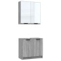 Set de muebles de baño 2 pzas madera de ingeniería gris sonoma de , Muebles de baño - Ref: Foro24-3115866, Precio: 115,56 €, ...