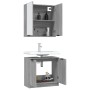 Set de muebles de baño 2 pzas madera de ingeniería gris sonoma de , Muebles de baño - Ref: Foro24-3115866, Precio: 115,56 €, ...