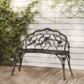 Schwarze Gartenbank aus Aluminiumguss, 100 cm von , Gartenbänke - Ref: Foro24-317740, Preis: 201,22 €, Rabatt: %