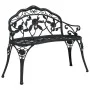 Banco de jardín de aluminio fundido negro 100 cm de , Bancos de jardín - Ref: Foro24-317740, Precio: 164,54 €, Descuento: %