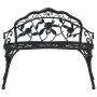 Banco de jardín de aluminio fundido negro 100 cm de , Bancos de jardín - Ref: Foro24-317740, Precio: 164,54 €, Descuento: %