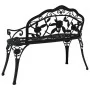 Banco de jardín de aluminio fundido negro 100 cm de , Bancos de jardín - Ref: Foro24-317740, Precio: 164,54 €, Descuento: %