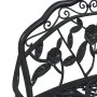 Banco de jardín de aluminio fundido negro 100 cm de , Bancos de jardín - Ref: Foro24-317740, Precio: 164,54 €, Descuento: %