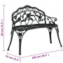 Schwarze Gartenbank aus Aluminiumguss, 100 cm von , Gartenbänke - Ref: Foro24-317740, Preis: 201,22 €, Rabatt: %