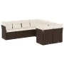 Set of 8-piece garden sofas and brown synthetic rattan cushions by , Garden sets - Ref: Foro24-3250432, Price: 553,96 €, Disc...