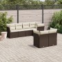Juego de sofás de jardín 7 piezas con cojines ratán PE marrón by , Garden sets - Ref: Foro24-3249742, Price: 528,35 €, Discou...