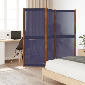 Biombo divisor de 3 paneles azul oscuro 210x180 cm by , Room dividers - Ref: Foro24-4003359, Price: 98,97 €, Discount: %