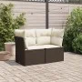 Sofá de jardín con cojines 2 plazas ratán sintético marrón by , Outdoor sofas - Ref: Foro24-366217, Price: 168,26 €, Discount: %