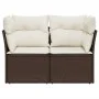 Sofá de jardín con cojines 2 plazas ratán sintético marrón by , Outdoor sofas - Ref: Foro24-366217, Price: 168,26 €, Discount: %