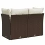 Sofá de jardín con cojines 2 plazas ratán sintético marrón by , Outdoor sofas - Ref: Foro24-366217, Price: 168,26 €, Discount: %