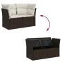 Sofá de jardín con cojines 2 plazas ratán sintético marrón by , Outdoor sofas - Ref: Foro24-366217, Price: 168,26 €, Discount: %