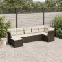 Juego de sofás de jardín 7 piezas con cojines ratán PE marrón by , Garden sets - Ref: Foro24-3217973, Price: 449,54 €, Discou...