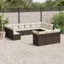 Gartensofa-Set mit 13-teiligen Kissen aus braunem PE-Rattan von , Gartensets - Ref: Foro24-3250292, Preis: 876,86 €, Rabatt: %