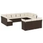 Gartensofa-Set mit 13-teiligen Kissen aus braunem PE-Rattan von , Gartensets - Ref: Foro24-3250292, Preis: 876,86 €, Rabatt: %