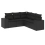 Gartenmöbel-Set 5-teilig mit schwarzen Polstern aus synthetischem Rattan von , Gartensets - Ref: Foro24-3254882, Preis: 368,6...