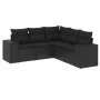 Set de muebles de jardín 5 pzas y cojines ratán sintético negro de , Conjuntos de jardín - Ref: Foro24-3254882, Precio: 368,4...