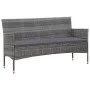 Set de muebles de jardín 4 pzas y cojines ratán sintético gris de vidaXL, Conjuntos de jardín - Ref: Foro24-45890, Precio: 24...