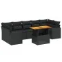 Set de sofás de jardín 8 piezas y cojines ratán sintético negro by , Garden sets - Ref: Foro24-3271223, Price: 580,90 €, Disc...