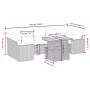 8-teiliges Gartensofa-Set und Kissen aus schwarzem Kunststoff-Rattan. von , Gartensets - Ref: Foro24-3271223, Preis: 578,51 €...