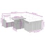 8-teiliges Gartensofa-Set und Kissen aus schwarzem Kunststoff-Rattan. von , Gartensets - Ref: Foro24-3271237, Preis: 611,39 €...