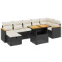 Set de sofás de jardín 8 piezas y cojines ratán sintético negro de , Conjuntos de jardín - Ref: Foro24-3276045, Precio: 472,9...