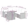 6-teiliges Gartensofa-Set und Kissen aus schwarzem Kunststoff-Rattan. von , Gartensets - Ref: Foro24-3271307, Preis: 429,57 €...