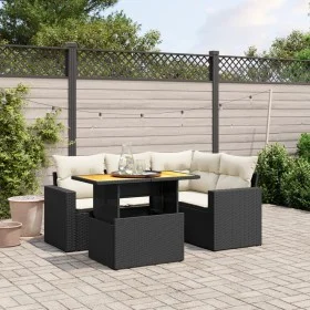 Gartenmöbel-Set 5-teilig mit schwarzen Polstern aus synthetischem Rattan von , Gartensets - Ref: Foro24-3271294, Preis: 350,6...