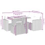 Gartenmöbel-Set 5-teilig mit schwarzen Polstern aus synthetischem Rattan von , Gartensets - Ref: Foro24-3271294, Preis: 349,4...