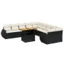 Set de sofás de jardín 11 pzas y cojines ratán sintético negro by , Garden sets - Ref: Foro24-3272386, Price: 766,38 €, Disco...