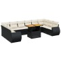Gartensofagarnitur 11-teilig mit schwarzen Kissen aus synthetischem Rattan von , Gartensets - Ref: Foro24-3272365, Preis: 703...