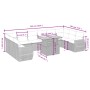 Gartensofagarnitur 11-teilig mit schwarzen Kissen aus synthetischem Rattan von , Gartensets - Ref: Foro24-3272365, Preis: 703...