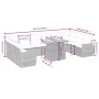 Set de sofás de jardín 11 pzas y cojines ratán sintético negro by , Garden sets - Ref: Foro24-3272365, Price: 766,38 €, Disco...