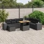 Set de sofás de jardín 8 piezas y cojines ratán sintético negro by , Garden sets - Ref: Foro24-3275960, Price: 651,02 €, Disc...