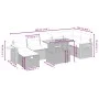 8-teiliges Gartensofa-Set und Kissen aus schwarzem Kunststoff-Rattan. von , Gartensets - Ref: Foro24-3276149, Preis: 568,05 €...