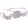 8-teiliges Gartensofa-Set und Kissen aus schwarzem Kunststoff-Rattan. von , Gartensets - Ref: Foro24-3276149, Preis: 547,03 €...