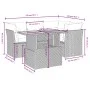Gartenmöbel-Set 5-teilig mit schwarzen Polstern aus synthetischem Rattan von , Gartensets - Ref: Foro24-3270811, Preis: 352,3...