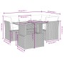 Gartenmöbel-Set 5-teilig mit schwarzen Polstern aus synthetischem Rattan von , Gartensets - Ref: Foro24-3270811, Preis: 339,7...