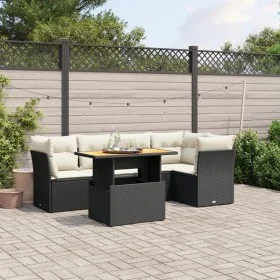 Set de muebles de jardín 5 pzas y cojines ratán sintético negro by , Garden sets - Ref: Foro24-3270818, Price: 408,57 €, Disc...