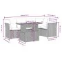 Gartenmöbel-Set 5-teilig mit schwarzen Polstern aus synthetischem Rattan von , Gartensets - Ref: Foro24-3270818, Preis: 408,5...